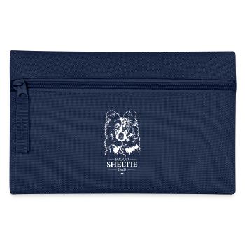 Sheltie Dad Hunde Hund Shetland Sheepdog Wilsigns - Federtasche - Navy - Vorne