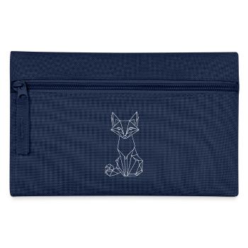 Fuchs Polygon – Minimalistisches Waldtier Design - Federtasche - Navy - Vorne