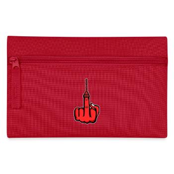 Mittelfinger Stingerfinger Bohrmaschine Design Rot - Federtasche - Rot - Vorne