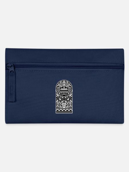 Tiki Maori Design - Pencil Case - navy
