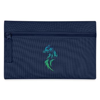 Wolfsilhoutte - Federtasche - Navy - Vorne