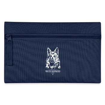 White Shepherd Dad Weißer Schäferhund Wilsigns - Pencil Case - navy - Front