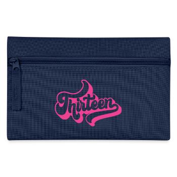 Cute 13th Birthday Gift 13 Years Old - Thirteen - Pencil Case - navy - Front