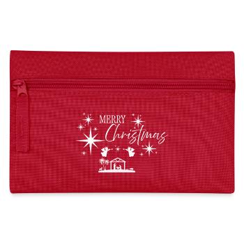 Frohe Weihnachten - Federtasche - Rot - Vorne