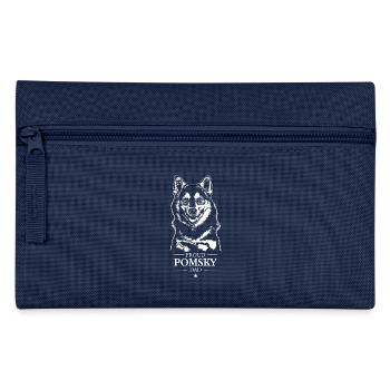 Pomsky Dad Hunde Hund Wilsigns - Federtasche - Navy - Vorne