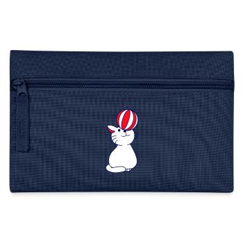 Circus Cat Balanced Beach Ball Game Fun Fun - Pencil Case - navy - Front
