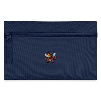 Bee Wasp Hornet Hockey Player Hockey - Pencil Case - navy - Front