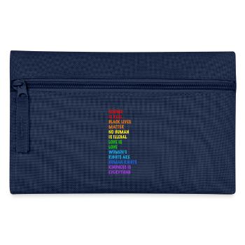 Droits de l'Homme! Personne n'est illégal - Trousse - marine - Devant