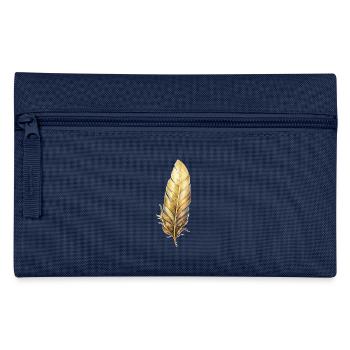 Plumes dorées - Trousse - marine - Devant