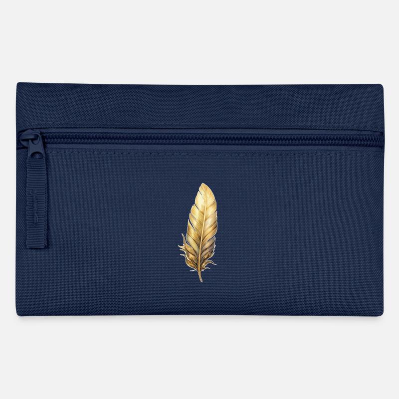Plumes dorées - Trousse - marine