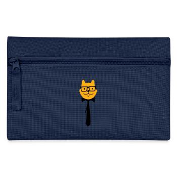 Smart Nerd Cat Lunettes à monture de corne Lunettes Geek Tie - Trousse - marine - Devant
