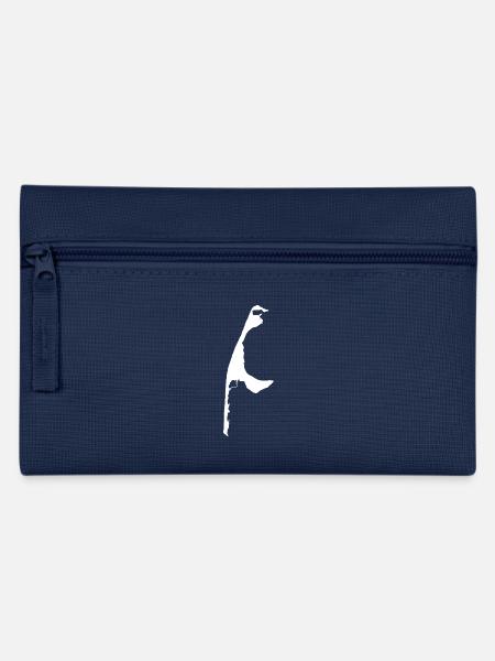 Sylt Umriss weiß - Federtasche - Navy