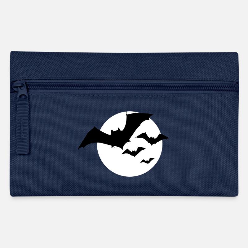 Halloween bat swarm 1c - Pencil Case - navy