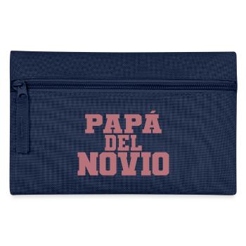 Papa del Novio Bräutigam Vater Hochzeitsgeschenk - Federtasche - Navy - Vorne