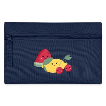 Watermelon, lemon & cherries - Pencil Case - navy - Front