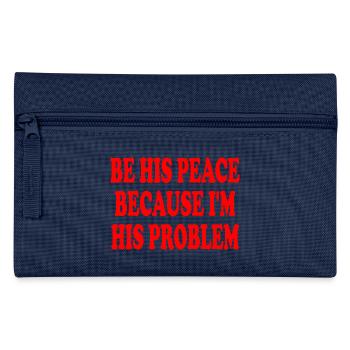 be his peace because im his problem - Federtasche - Navy - Vorne
