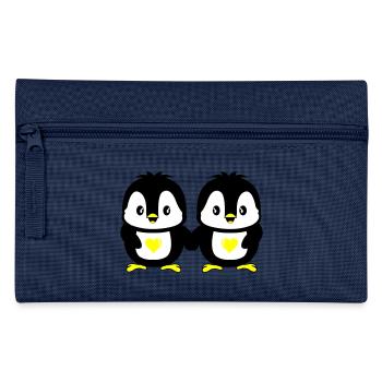 pinguine süß liebe - Federtasche - Navy - Vorne