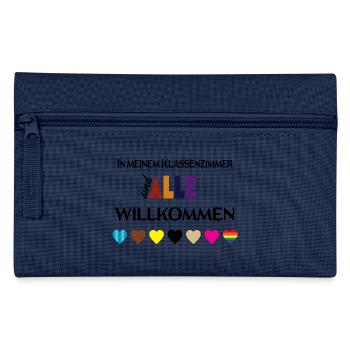 In meiner Klassenzimmer sind alle willkommen ❤️ - Federtasche - Navy - Vorne