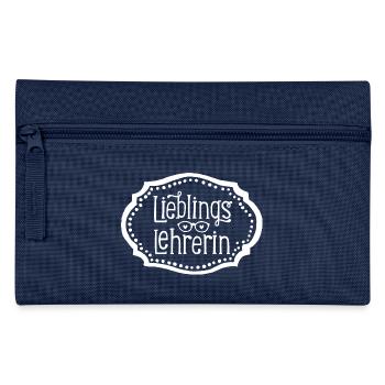 Lieblingslehrerin Geschenk für eine Lehrerin - Federtasche - Navy - Vorne