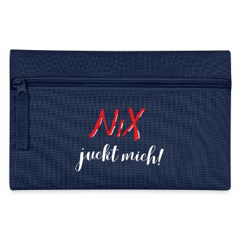 NIX juckt mich! - lässiges Design - Federtasche - Navy - Vorne