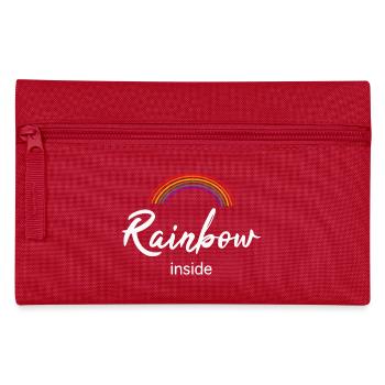 Rainbow inside - Federtasche - Rot - Vorne