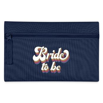 Braut To Be Future Mrs. Brautdusche Hochzeitsgeschenk - Federtasche - Navy - Vorne