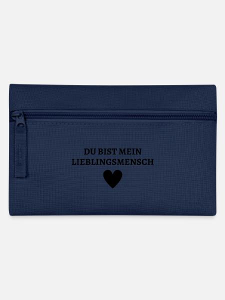 Du bist mein Lieblingsmensch Ich liebe dich Schatz - Federtasche - Navy