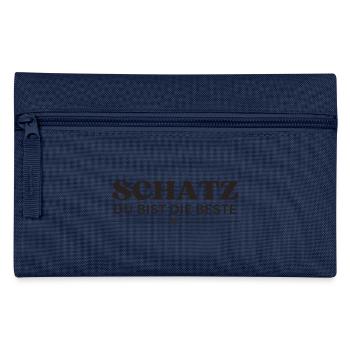Schatz du bist die Beste - Federtasche - Navy - Vorne