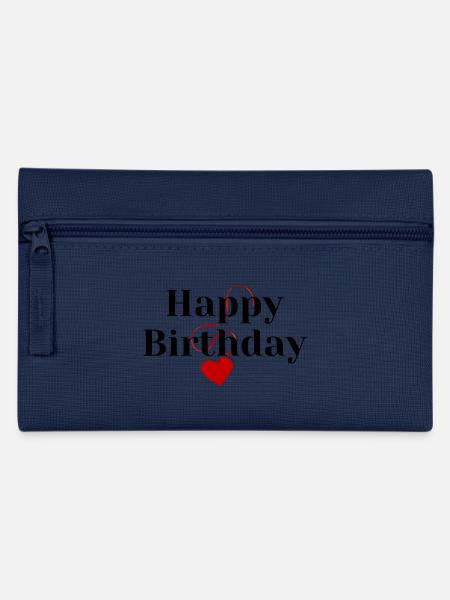 Happy Birthday - Federtasche - Navy