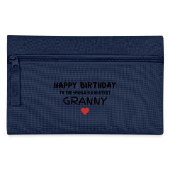Happy birthday granny Geburtstagsgeschenk - Federtasche - Navy - Vorne