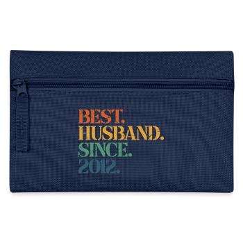 Bester Ehemann seit 2012, Geschenk zum 11-jährigen Jubiläum - Federtasche - Navy - Vorne