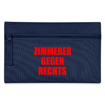 Zimmerer gegen rechts - Federtasche - Navy - Vorne
