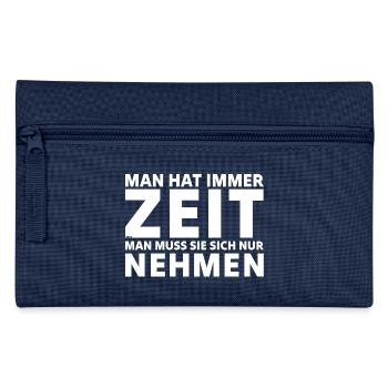 Man hat immer Zeit - Federtasche - Navy - Vorne