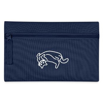 Katzen Silhouette - Federtasche - Navy - Vorne