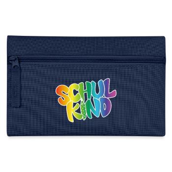 Schulkind Regenbogenfarben - Federtasche - Navy - Vorne