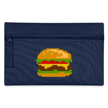 Pixel Burger - Design Nerd Fast Food - Trousse - marine - Devant