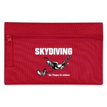 Skydiving, nur fliegen ist schöner - Federtasche - Rot - Vorne