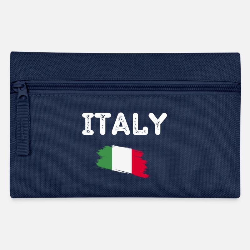 Italien Italienische Flagge - Federtasche - Navy