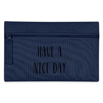 Have a Nice Day – Positives Spruchdesign - Federtasche - Navy - Vorne