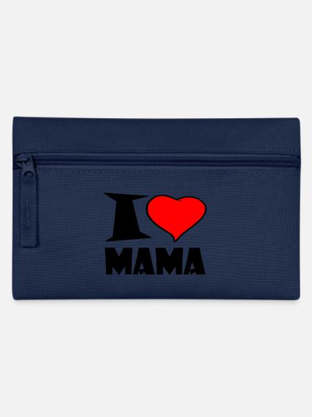 I Love Mama - Federtasche - Navy
