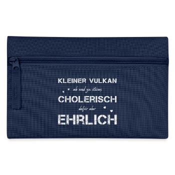 cholerisch ehrlich - Federtasche - Navy - Vorne