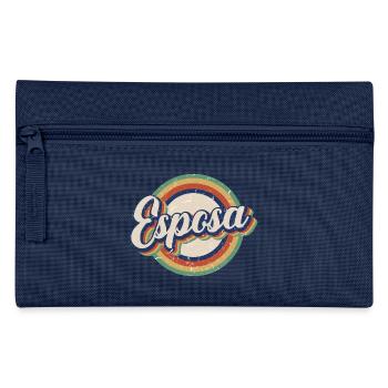Esposa Retro Wife To Be Bride Couple Wedding Gift - Pencil Case - navy - Front