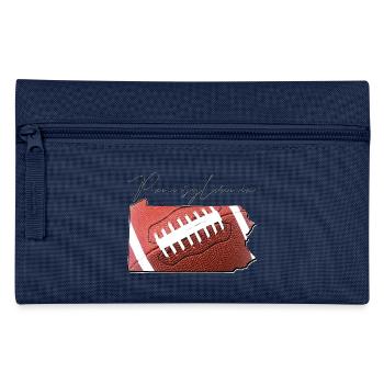 Football in der Pennsylvania State Landkarte PA - Federtasche - Navy - Vorne