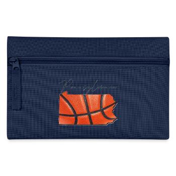 Basketball in der Pennsylvania State Landkarte PA - Federtasche - Navy - Vorne