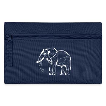 Polygone éléphant – Conception d’animaux géométriques - Trousse - marine - Devant