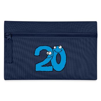 Lustiges 20 Zwanzig Comic Monster - Federtasche - Navy - Vorne