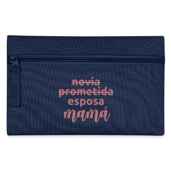 Esposa Mama Married Women Funny Pregnancy Gift - Pencil Case - navy - Front