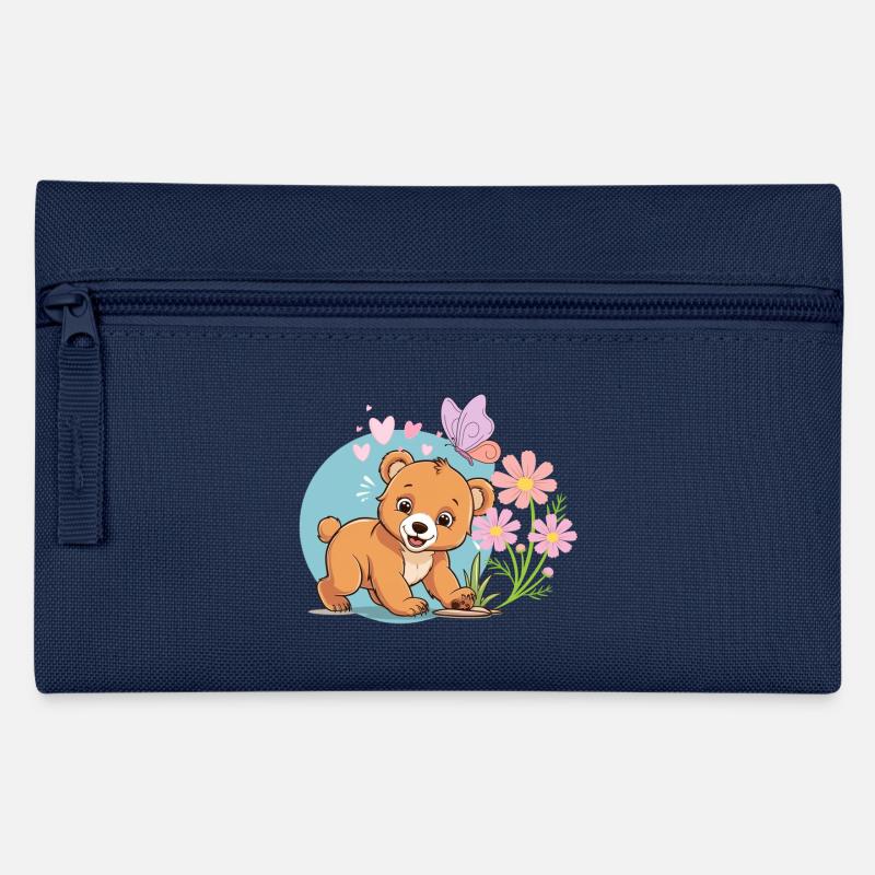 Ours brun mignon et amical - Trousse - marine