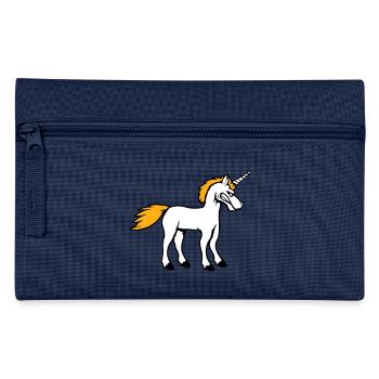 Unicorn Evil Angry Attack Teeth Grinding Sour - Pencil Case - navy - Front