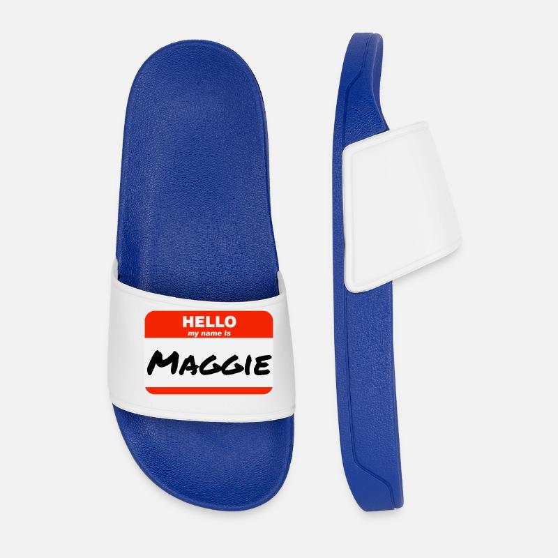 Hej Mit Navn Er Maggie Label Navneskilt - Badesandaler til mænd - kongeblå